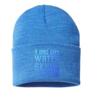 A Bad Day Water Skiing Cool Gift Sustainable Knit Beanie