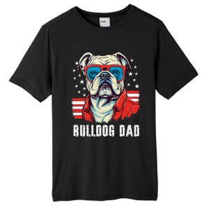 American Bulldog Dad Usa Flag Patriotic 4th Of July Dog Tall Fusion ChromaSoft Performance T-Shirt