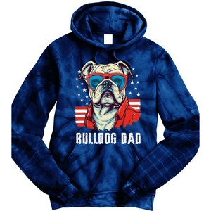 American Bulldog Dad Usa Flag Patriotic 4th Of July Dog Tie Dye Hoodie