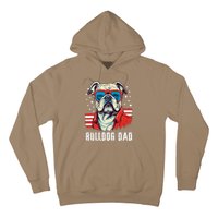 American Bulldog Dad Usa Flag Patriotic 4th Of July Dog Hoodie