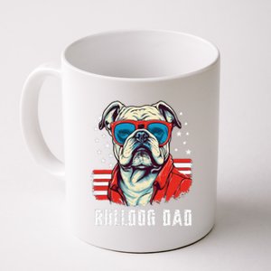 American Bulldog Dad Usa Flag Patriotic 4th Of July Dog Coffee Mug