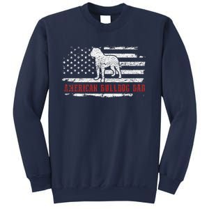 American Bulldog Dad Distressed American Flag Patriotic Dog Sweatshirt