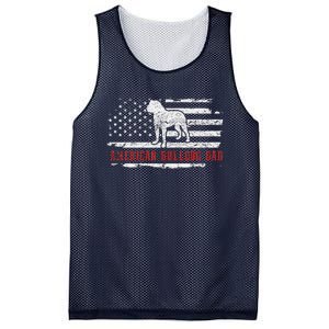 American Bulldog Dad Distressed American Flag Patriotic Dog Mesh Reversible Basketball Jersey Tank