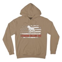 American Bulldog Dad Distressed American Flag Patriotic Dog Hoodie