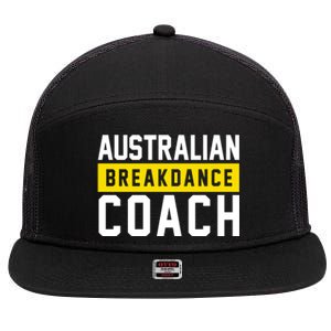 Australian Break Dancer Coach Costume 7 Panel Mesh Trucker Snapback Hat