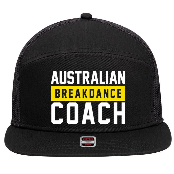 Australian Break Dancer Coach Costume 7 Panel Mesh Trucker Snapback Hat