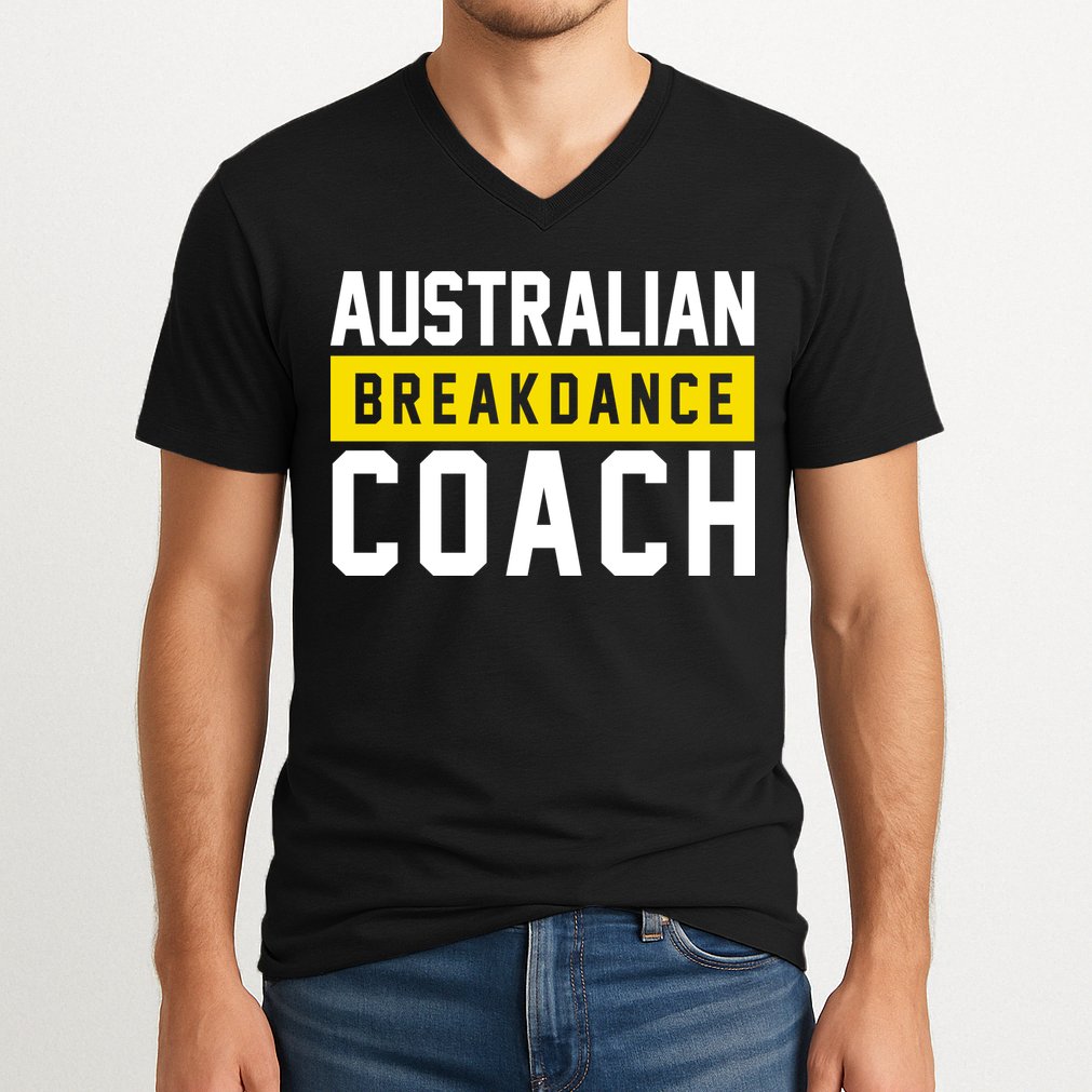 Australian Break Dancer Coach Costume V-Neck T-Shirt
