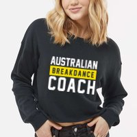 Australian Break Dancer Coach Costume Cropped Pullover Crew
