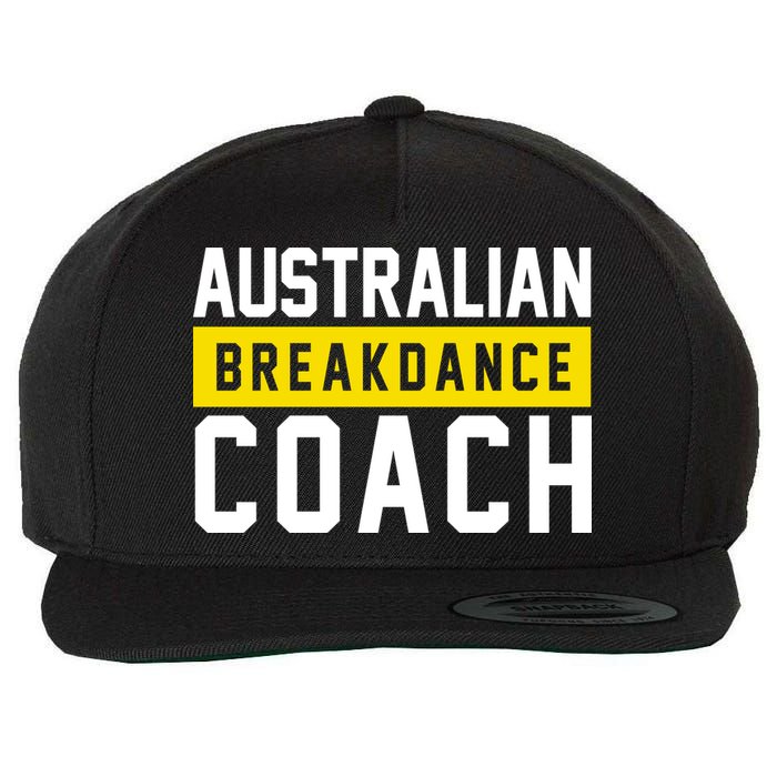Australian Break Dancer Coach Costume Wool Snapback Cap