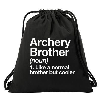 Archery Brother Definition Funny Sports Drawstring Bag