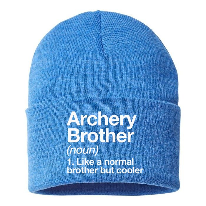 Archery Brother Definition Funny Sports Sustainable Knit Beanie