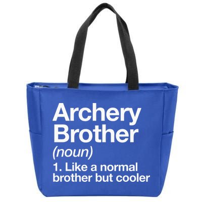 Archery Brother Definition Funny Sports Zip Tote Bag