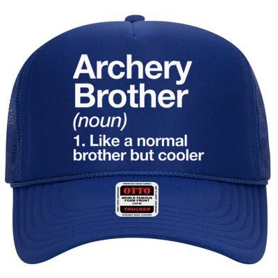 Archery Brother Definition Funny Sports High Crown Mesh Back Trucker Hat