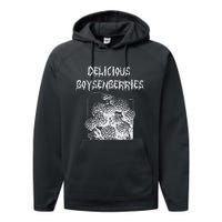 Arcane Bullshit Delicious Boysenberries Performance Fleece Hoodie