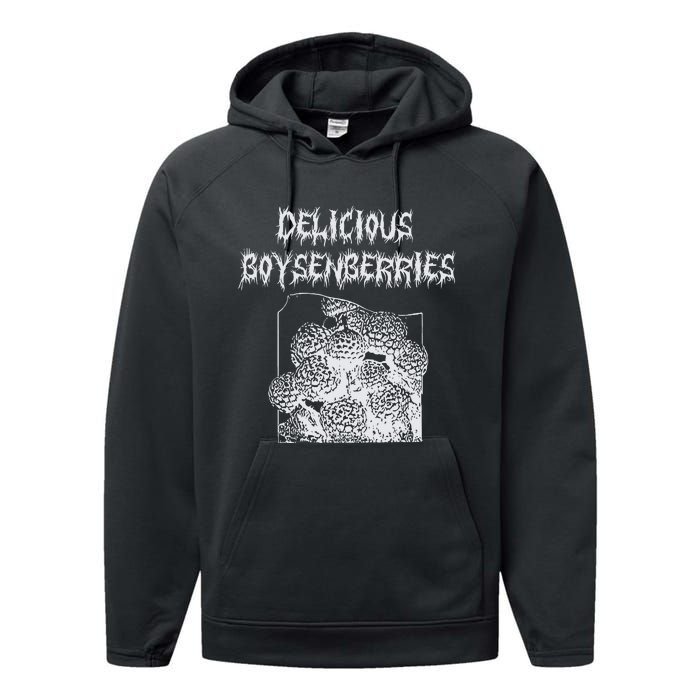 Arcane Bullshit Delicious Boysenberries Performance Fleece Hoodie