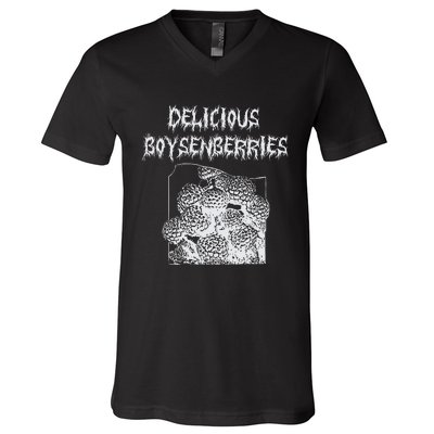 Arcane Bullshit Delicious Boysenberries V-Neck T-Shirt