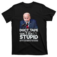 Anti Biden Duct Tape Can’t Fix Stupid Sarcastic Political Humor Biden T-Shirt