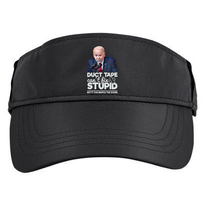 Anti Biden Duct Tape Can’t Fix Stupid Sarcastic Political Humor Biden Adult Drive Performance Visor