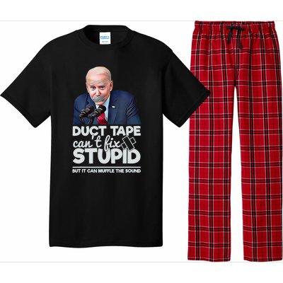 Anti Biden Duct Tape Can’t Fix Stupid Sarcastic Political Humor Biden Pajama Set