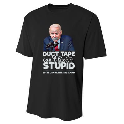 Anti Biden Duct Tape Can’t Fix Stupid Sarcastic Political Humor Biden Performance Sprint T-Shirt