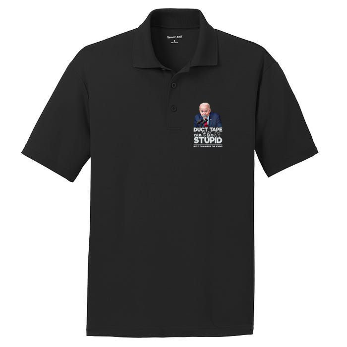 Anti Biden Duct Tape Can’t Fix Stupid Sarcastic Political Humor Biden PosiCharge RacerMesh Polo