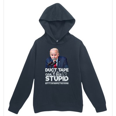 Anti Biden Duct Tape Can’t Fix Stupid Sarcastic Political Humor Biden Urban Pullover Hoodie