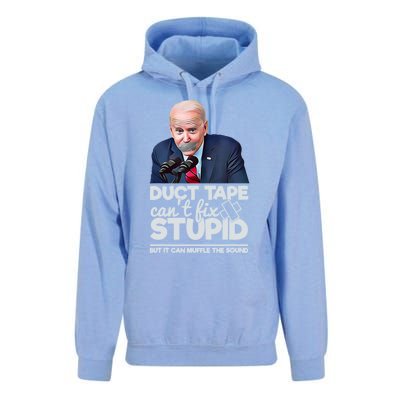 Anti Biden Duct Tape Can’t Fix Stupid Sarcastic Political Humor Biden Unisex Surf Hoodie