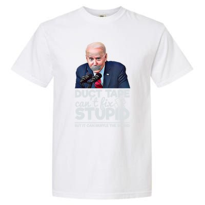 Anti Biden Duct Tape Can’t Fix Stupid Sarcastic Political Humor Biden Garment-Dyed Heavyweight T-Shirt