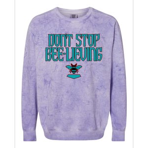 Arizona Baseball Dont Stop Beelieving Colorblast Crewneck Sweatshirt