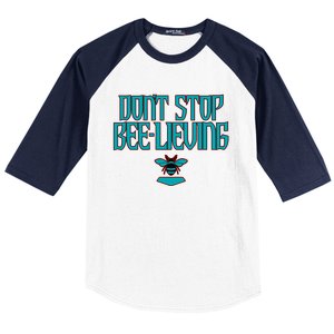 Arizona Baseball Dont Stop Beelieving Baseball Sleeve Shirt