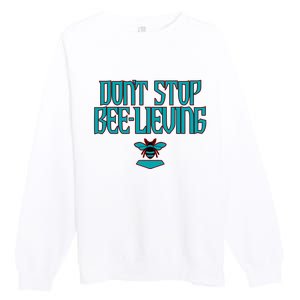 Arizona Baseball Dont Stop Beelieving Premium Crewneck Sweatshirt