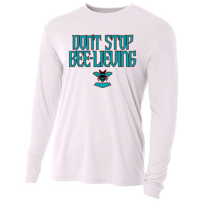 Arizona Baseball Dont Stop Beelieving Cooling Performance Long Sleeve Crew