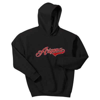 Arizona Baseball Distressed Retro Vintage Kids Hoodie