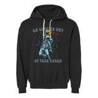 Astronaut Basketball Dunk Outer Space Game Out Of This World Garment-Dyed Fleece Hoodie