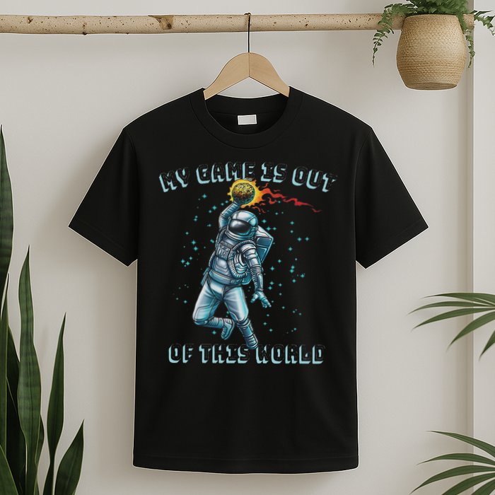 Astronaut Basketball Dunk Outer Space Game Out Of This World T-Shirt