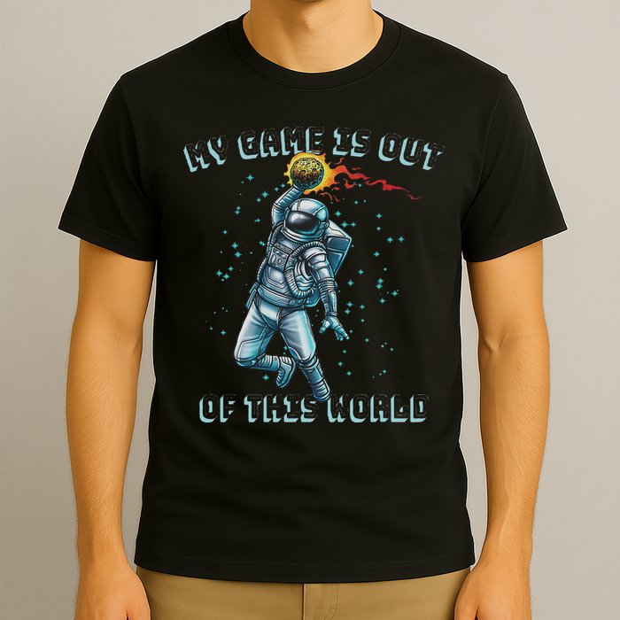 Astronaut Basketball Dunk Outer Space Game Out Of This World T-Shirt