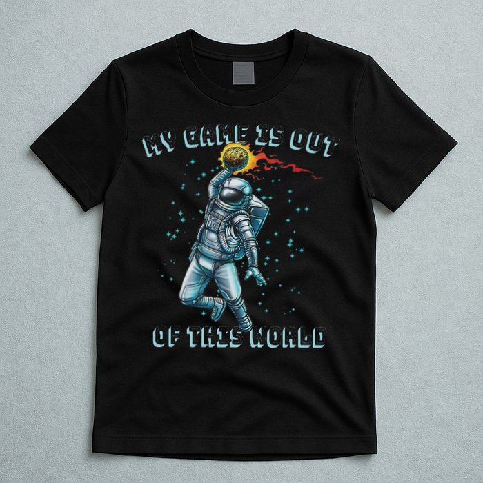 Astronaut Basketball Dunk Outer Space Game Out Of This World T-Shirt