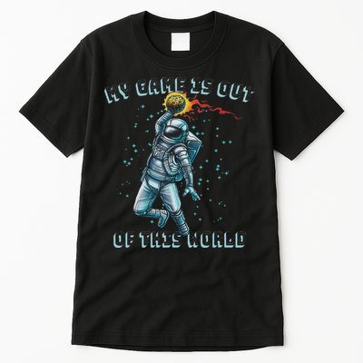 Astronaut Basketball Dunk Outer Space Game Out Of This World Tall T-Shirt
