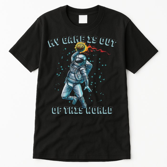 Astronaut Basketball Dunk Outer Space Game Out Of This World Tall T-Shirt