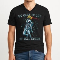 Astronaut Basketball Dunk Outer Space Game Out Of This World V-Neck T-Shirt