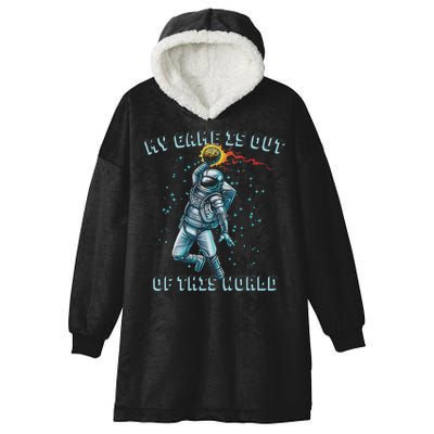 Astronaut Basketball Dunk Outer Space Game Out Of This World Hooded Wearable Blanket