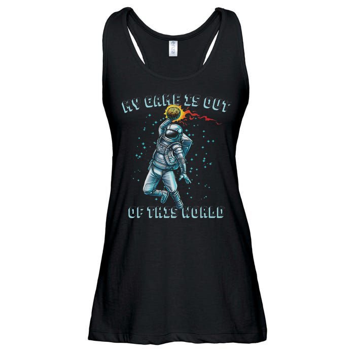 Astronaut Basketball Dunk Outer Space Game Out Of This World Ladies Essential Flowy Tank