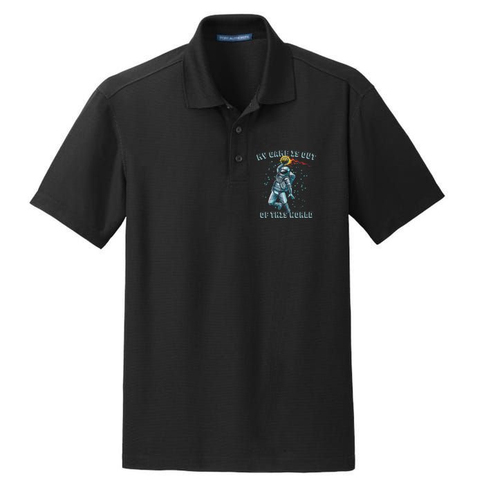 Astronaut Basketball Dunk Outer Space Game Out Of This World Dry Zone Grid Polo