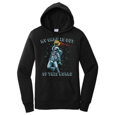 Astronaut Basketball Dunk Outer Space Game Out Of This World Women's Pullover Hoodie