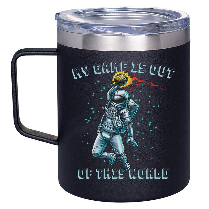 Astronaut Basketball Dunk Outer Space Game Out Of This World 12oz Stainless Steel Coffee Mug