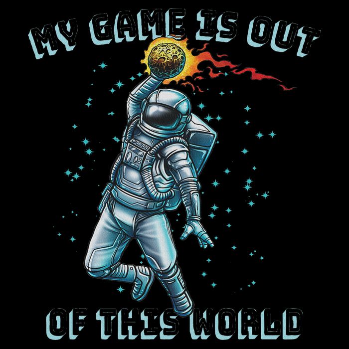 Astronaut Basketball Dunk Outer Space Game Out Of This World Mousepad