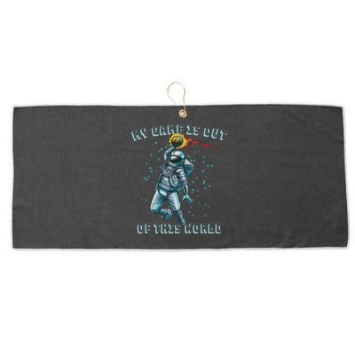 Astronaut Basketball Dunk Outer Space Game Out Of This World Large Microfiber Waffle Golf Towel