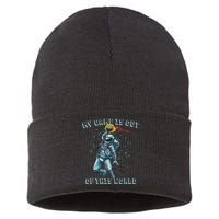 Astronaut Basketball Dunk Outer Space Game Out Of This World Sustainable Knit Beanie
