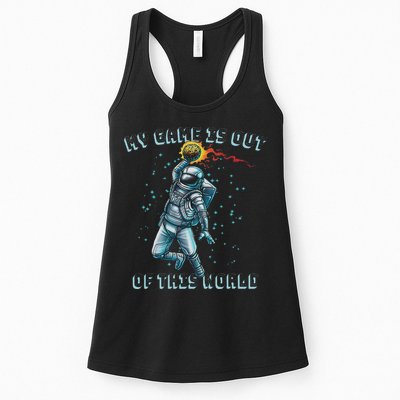Astronaut Basketball Dunk Outer Space Game Out Of This World Womens Tank Top