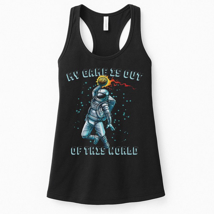 Astronaut Basketball Dunk Outer Space Game Out Of This World Womens Tank Top
